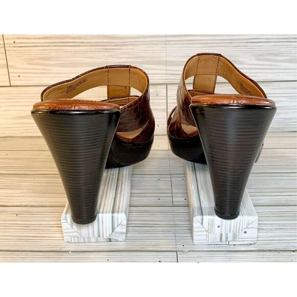 Sofft Veda Brown Snake Print Leather Heels S: 8M - Picture 6 of 8